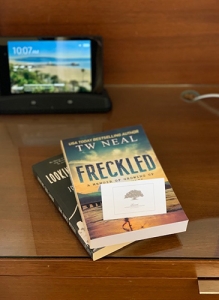 two books on a side table