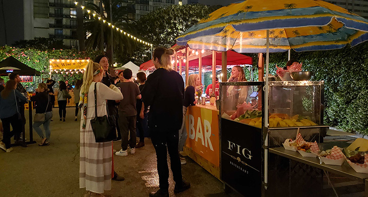 FIG fruit stand at the Night Market
