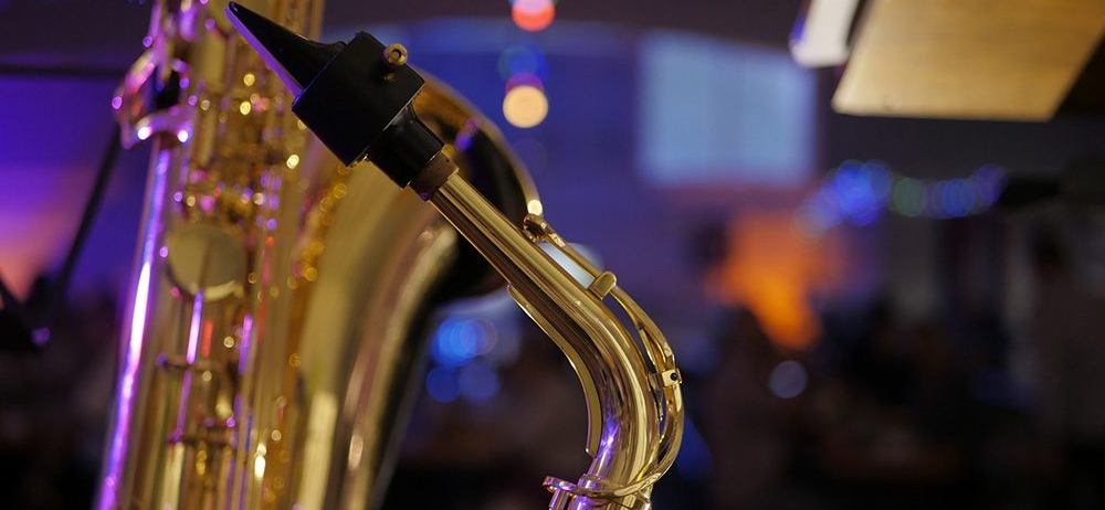 close up of a saxophone
