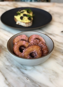 housemade donuts in a bowl