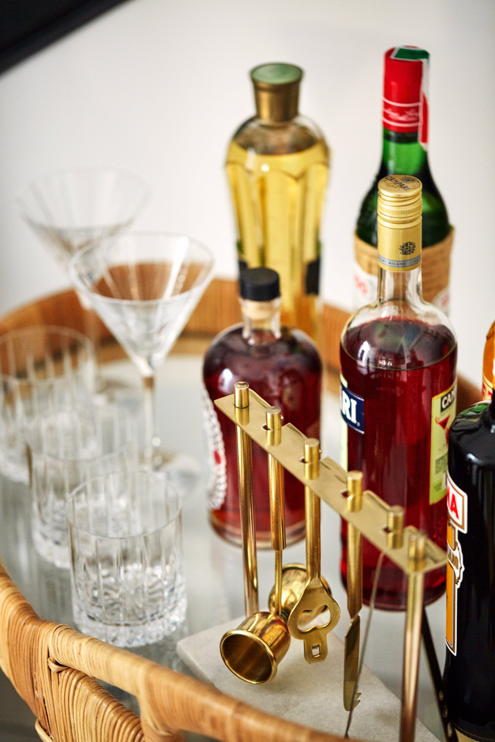 Bottles on a table