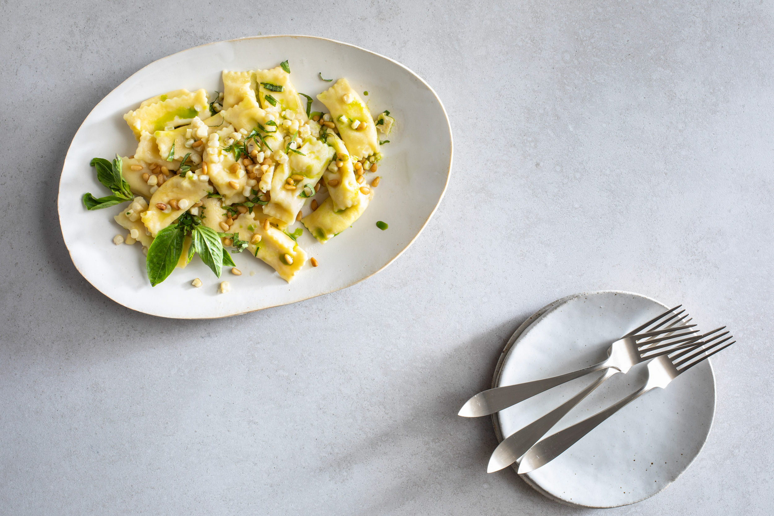 pasta on plate