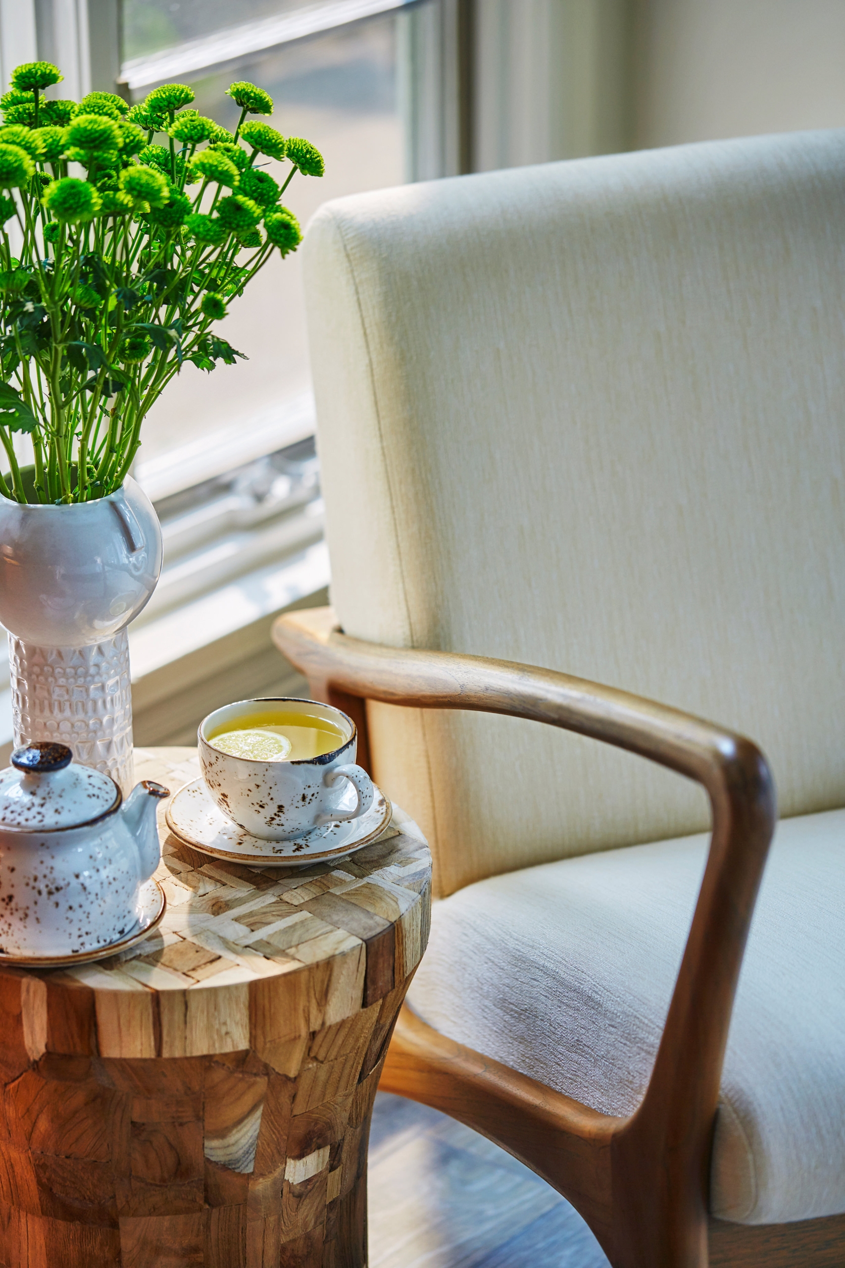 Chair and tea cup
