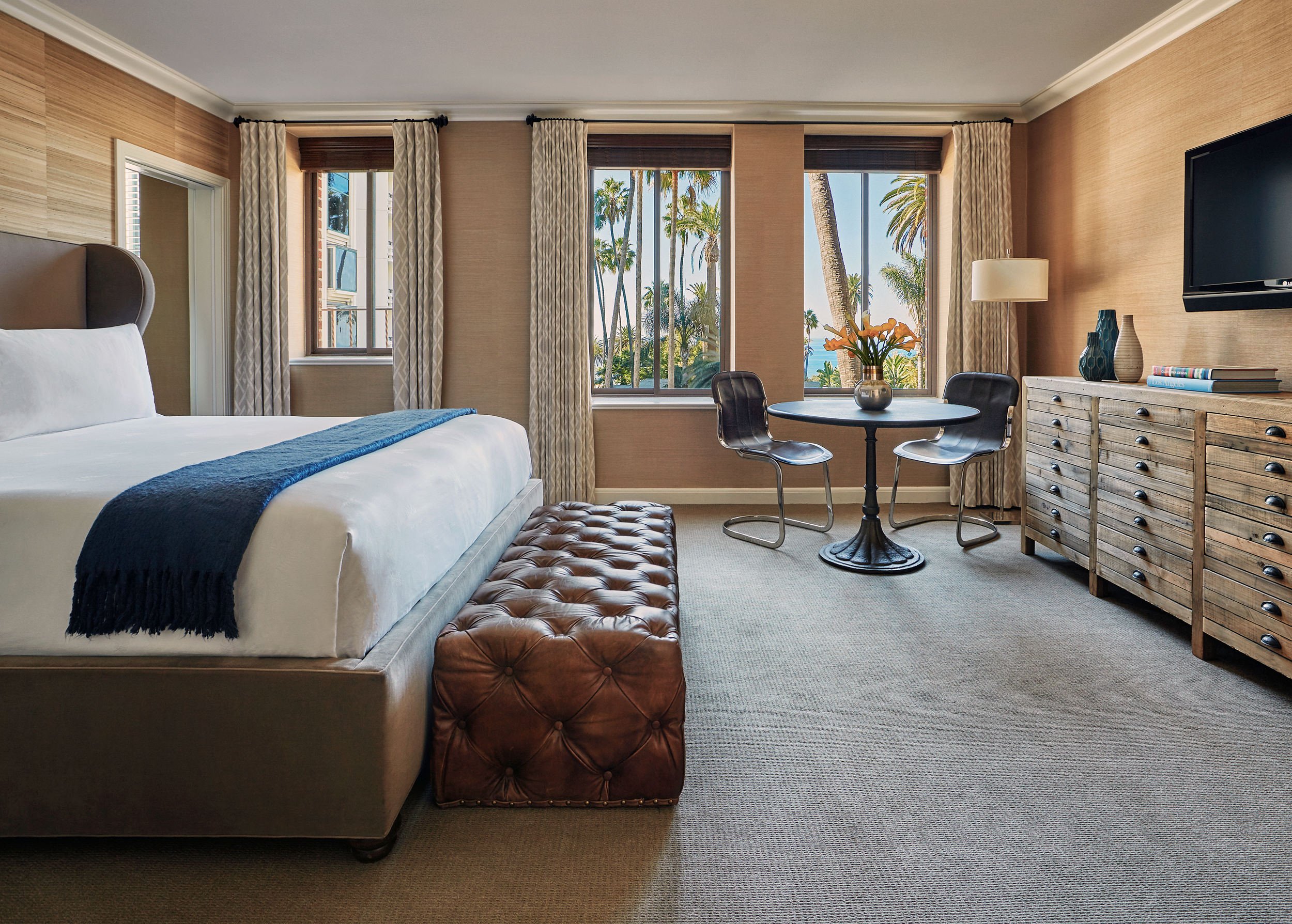 bedroom with beach view