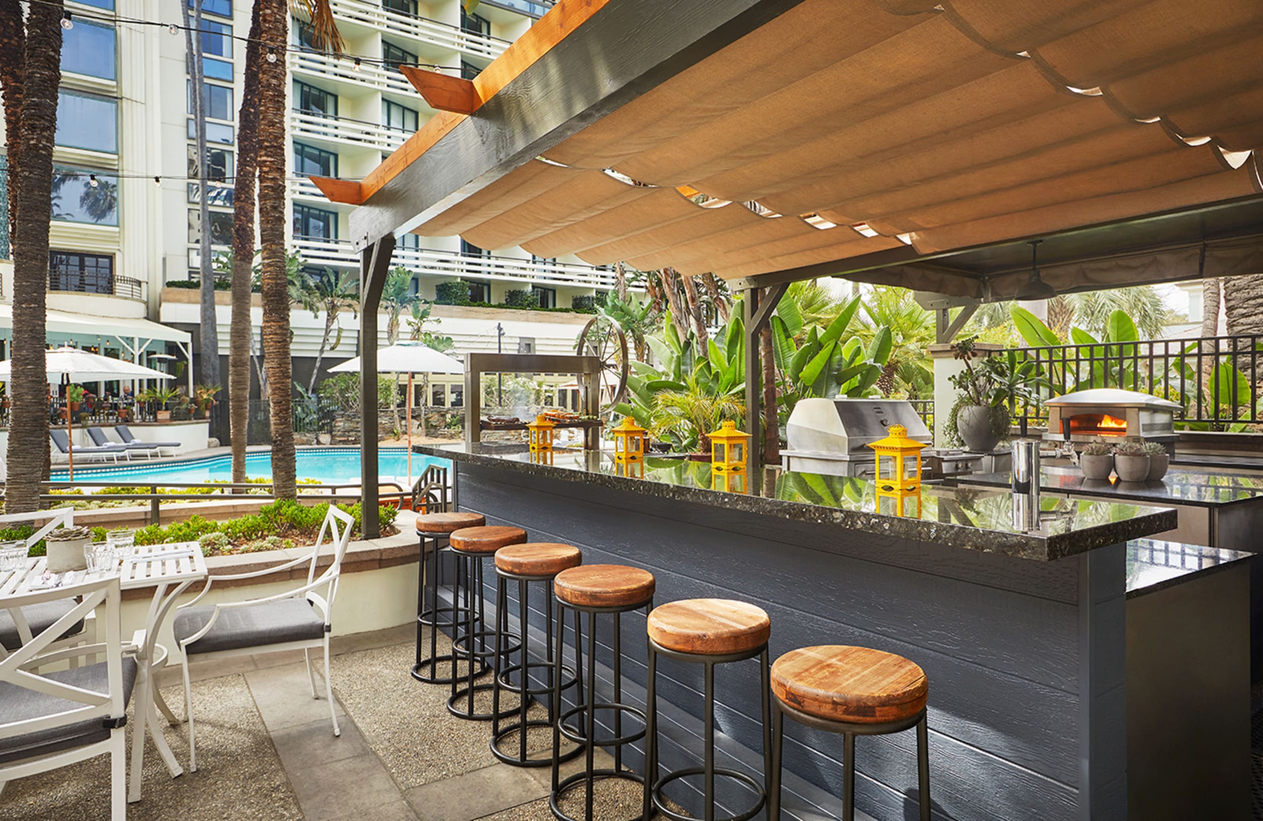bar area by pool