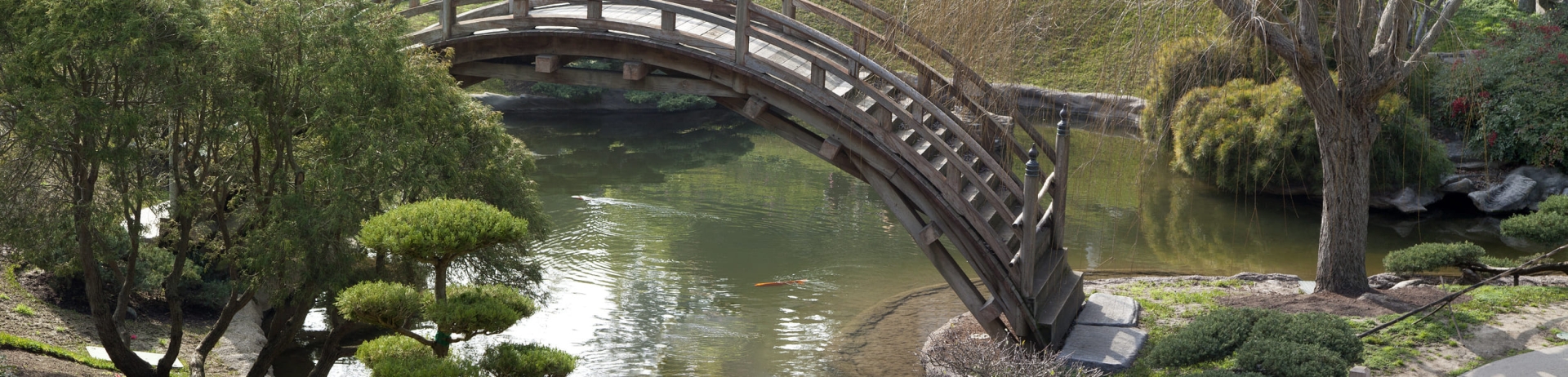bridge at the huntington botanical gardens