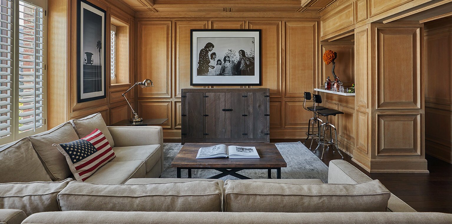 living room with sectional