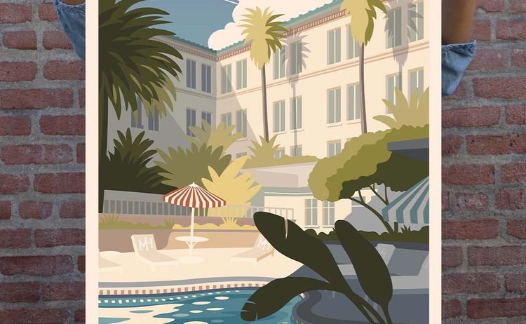 someone holding up poster