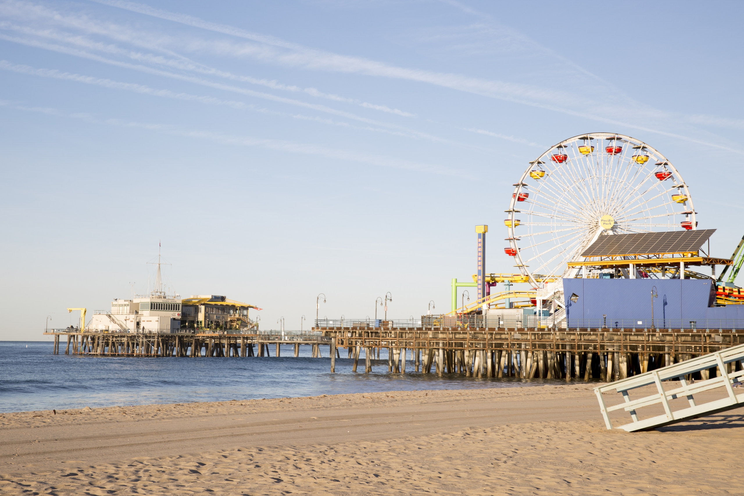 santa monica beach and pier