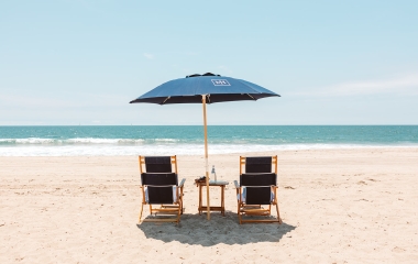 loungers on the beach