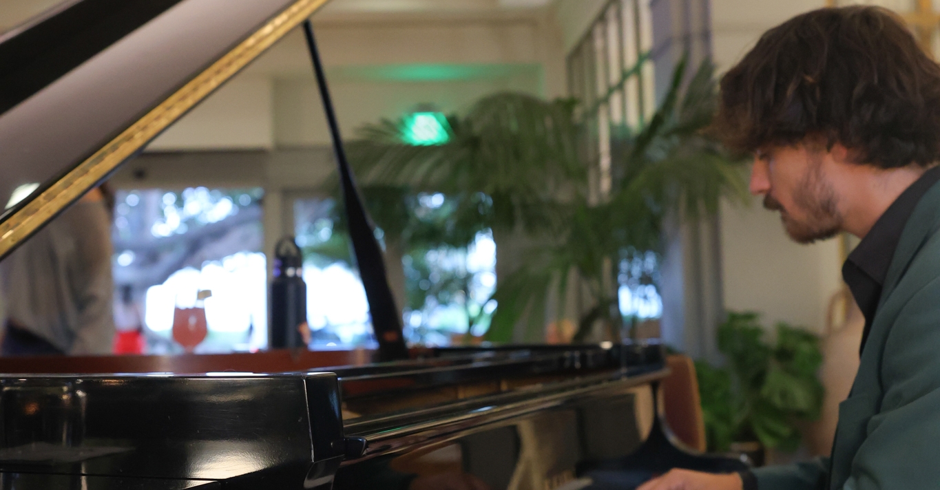 a man playing the piano