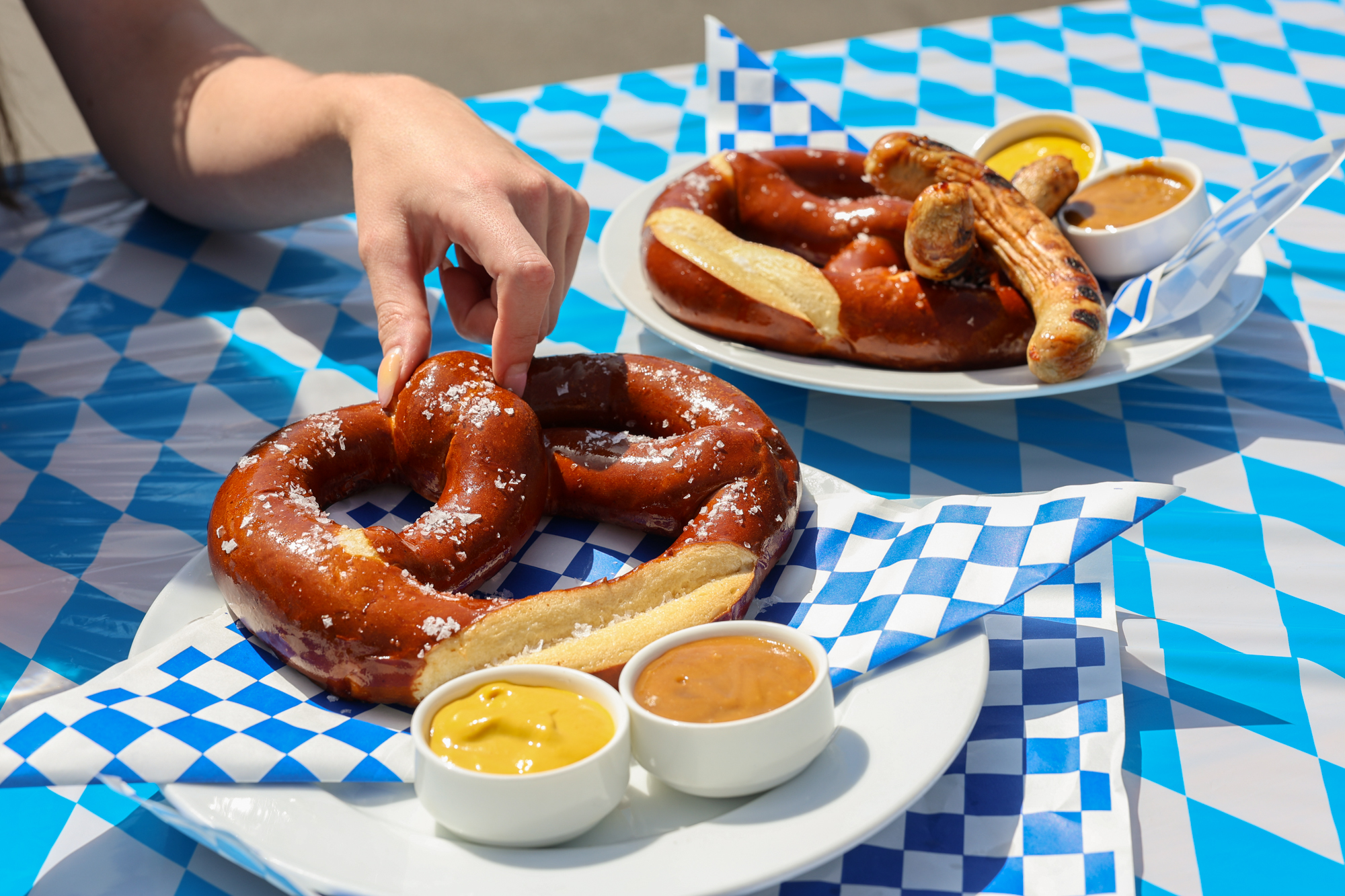 Pretzels and cheese dip